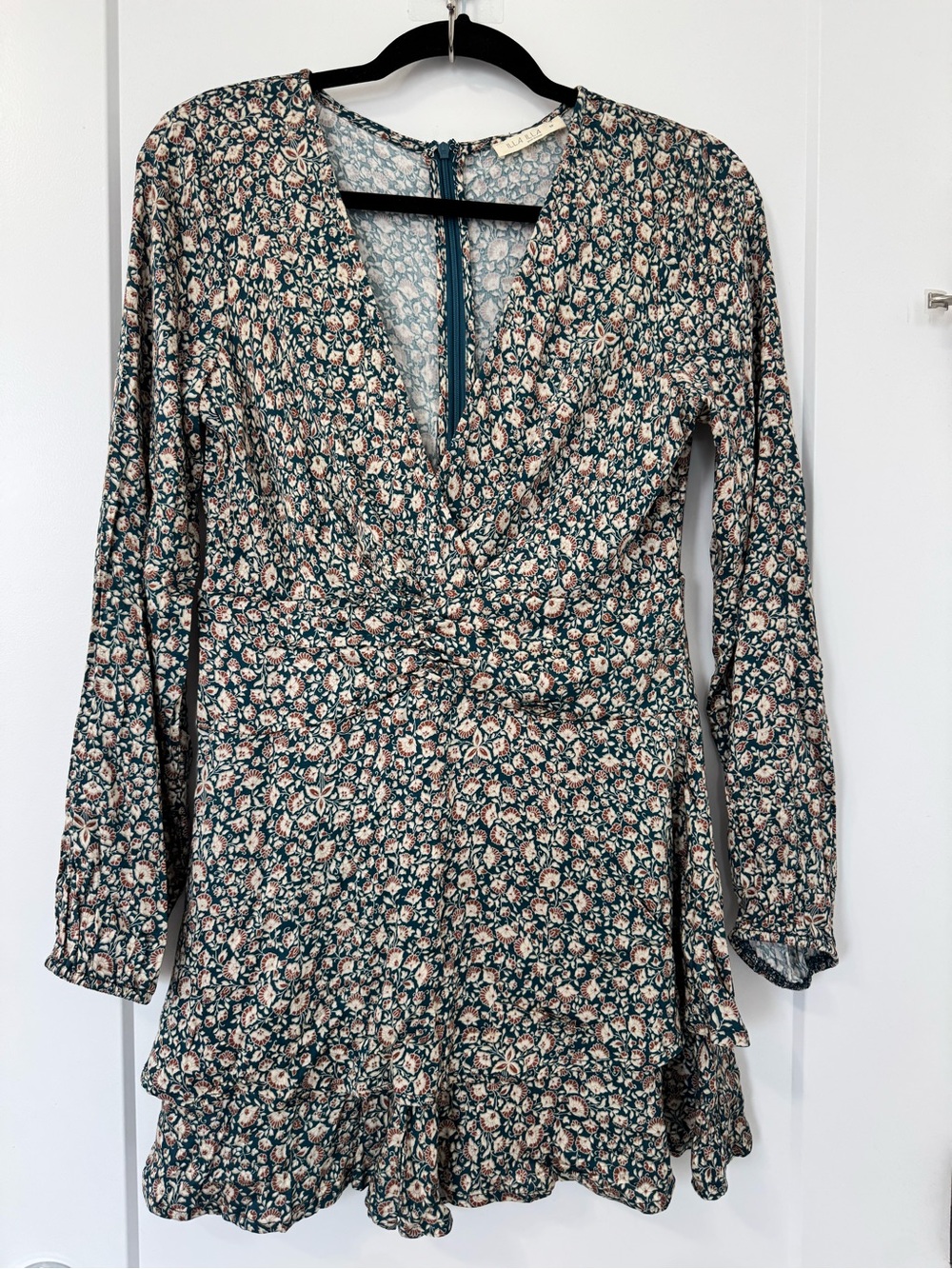 ILLA ILLA Floral Long Sleeve Ruffle Romper NWOT